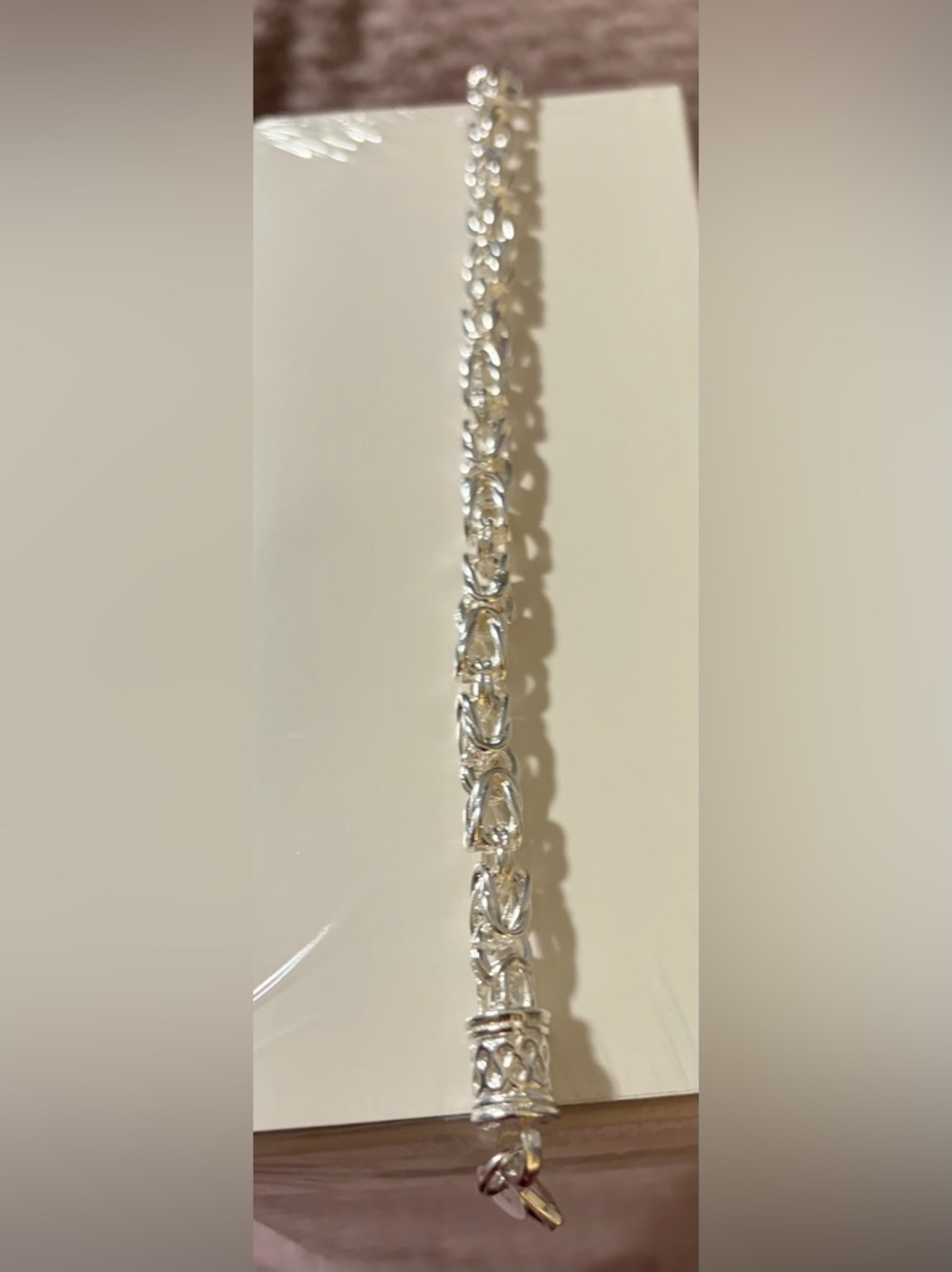 Sterling Silver Women's Byzantine Chain Bracelet - Silver